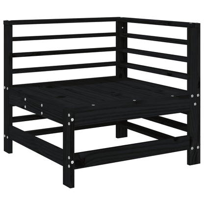 vidaXL Ensemble de mobilier de jardin 3 pcs Noir Bois de pin massif