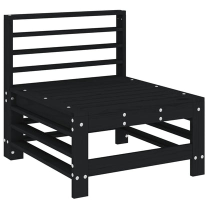 vidaXL Ensemble de mobilier de jardin 3 pcs Noir Bois de pin massif