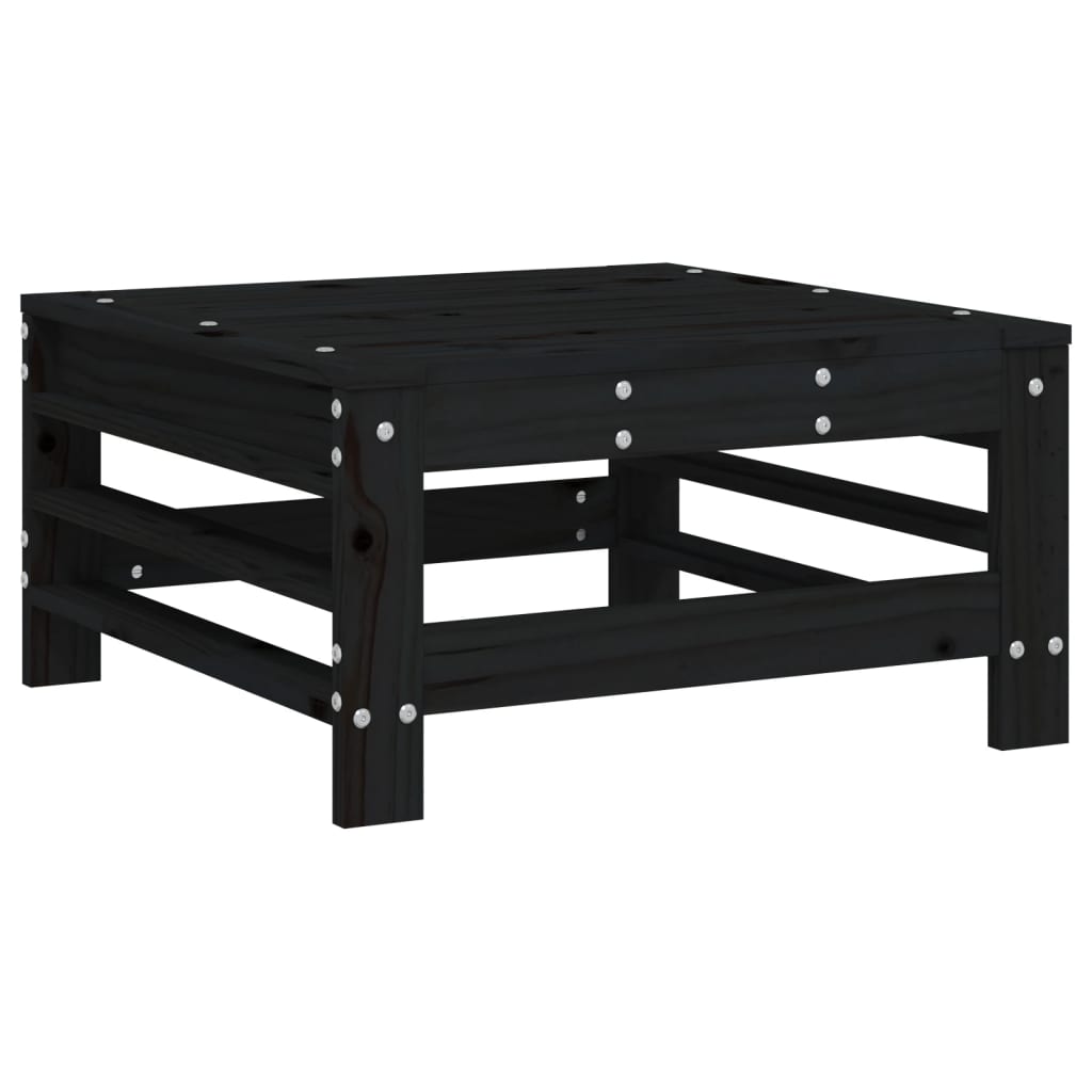 vidaXL Ensemble de mobilier de jardin 3 pcs Noir Bois de pin massif