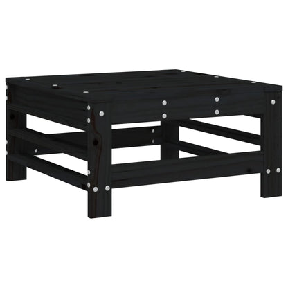 vidaXL Ensemble de mobilier de jardin 3 pcs Noir Bois de pin massif