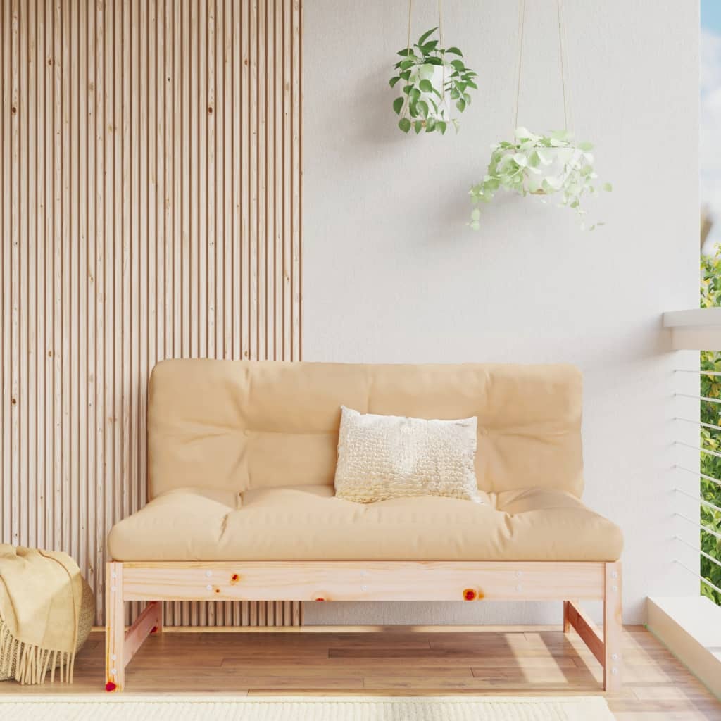 vidaXL Canapé central de jardin 120x80 cm en pin massif