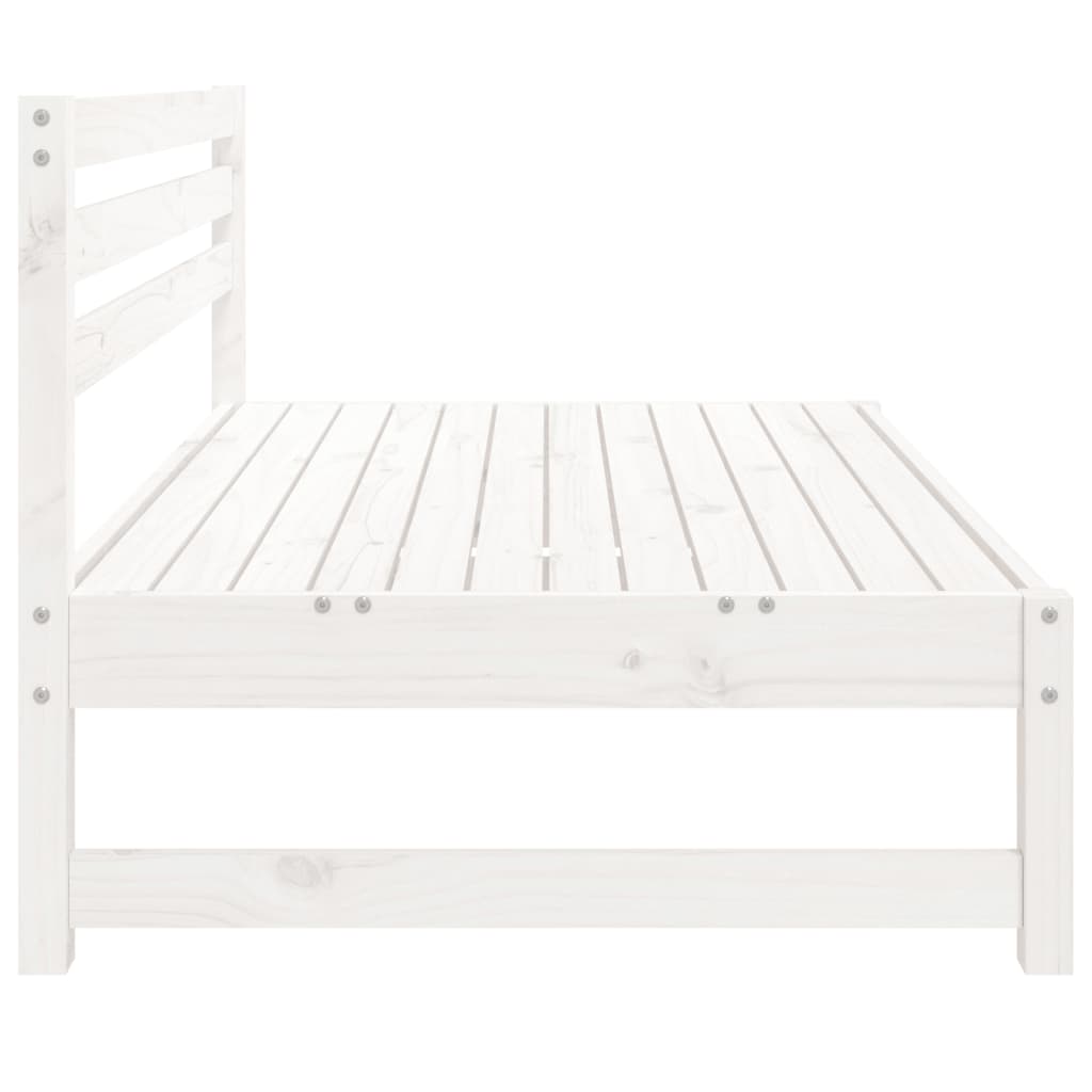 vidaXL Canapé central de jardin blanc 120x80 cm Bois de pin massif