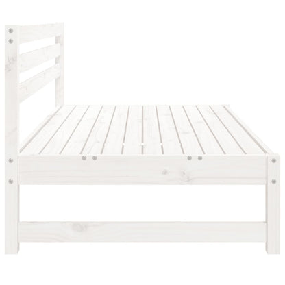 vidaXL Canapé central de jardin blanc 120x80 cm Bois de pin massif