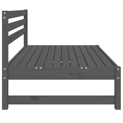 vidaXL Canapé central de jardin gris 120x80 cm Bois de pin massif