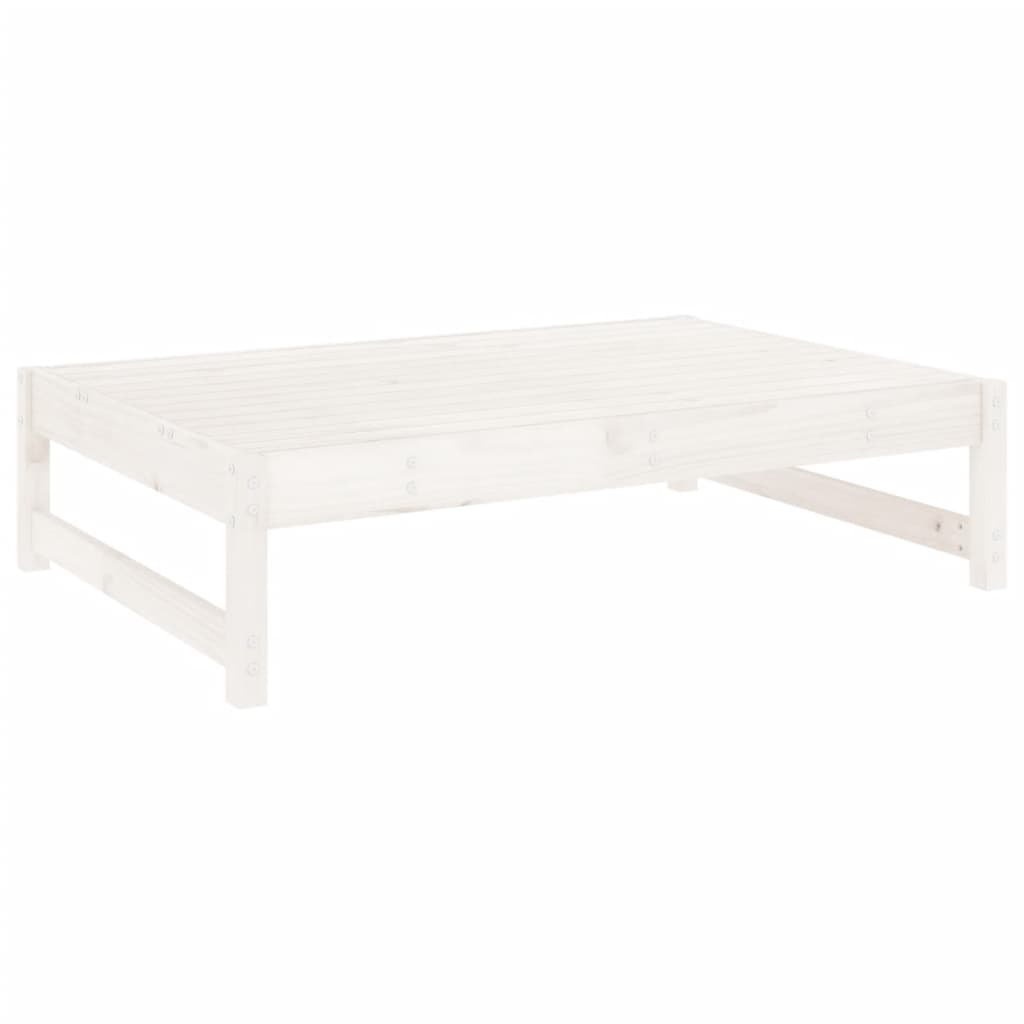 vidaXL Banc de jardin blanc 120x80 cm en bois de pin massif
