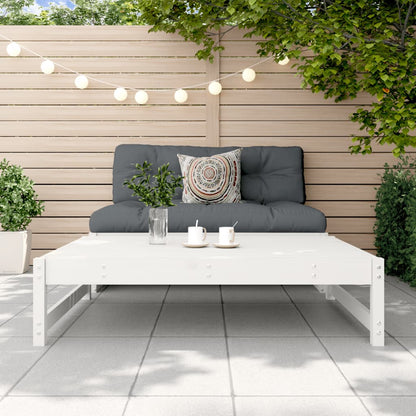 vidaXL Banc de jardin blanc 120x80 cm en bois de pin massif