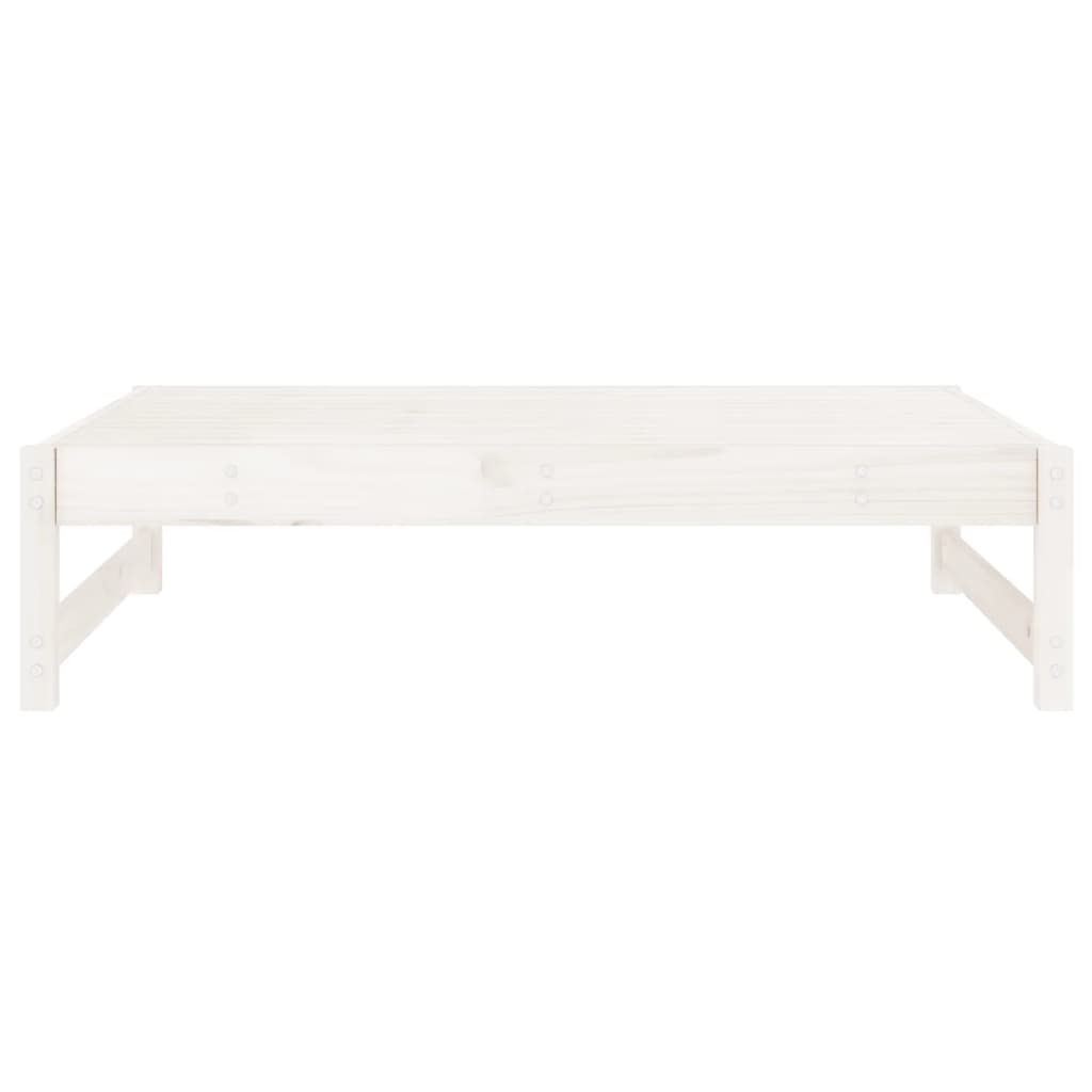 vidaXL Banc de jardin blanc 120x80 cm en bois de pin massif