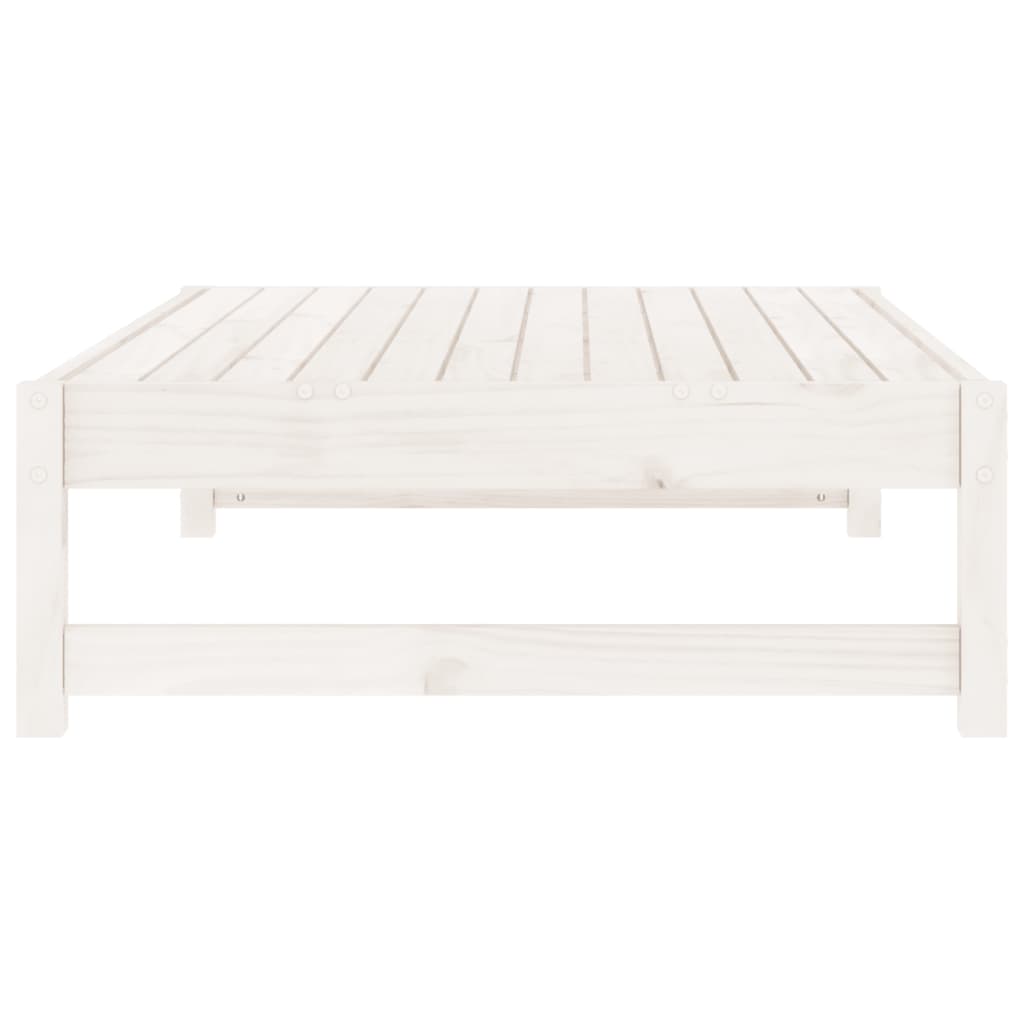 vidaXL Banc de jardin blanc 120x80 cm en bois de pin massif