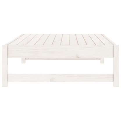vidaXL Banc de jardin blanc 120x80 cm en bois de pin massif