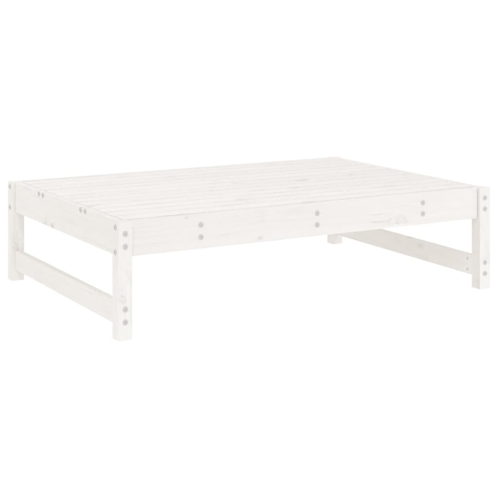 vidaXL Banc de jardin blanc 120x80 cm en bois de pin massif