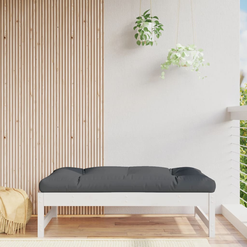 vidaXL Banc de jardin blanc 120x80 cm en bois de pin massif
