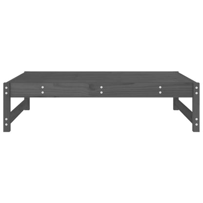 vidaXL Tabouret de jardin gris 120x80 cm Bois de pin massif