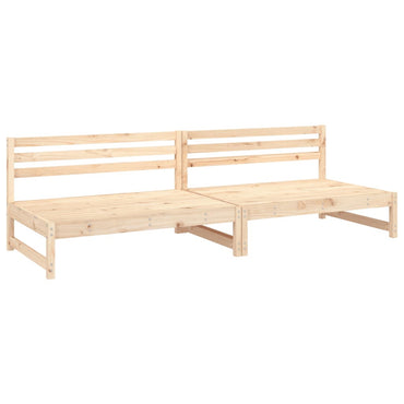 vidaXL Garten-Mittelsofas 2 Stk. 120x80 cm Massivholz Kiefer