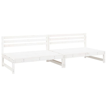 vidaXL Canapés centraux de jardin 2 pcs Blanc 120x80 cm Bois de pin massif