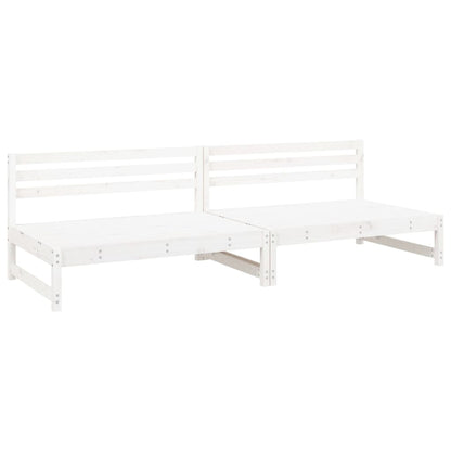vidaXL Canapés centraux de jardin 2 pcs Blanc 120x80 cm Bois de pin massif