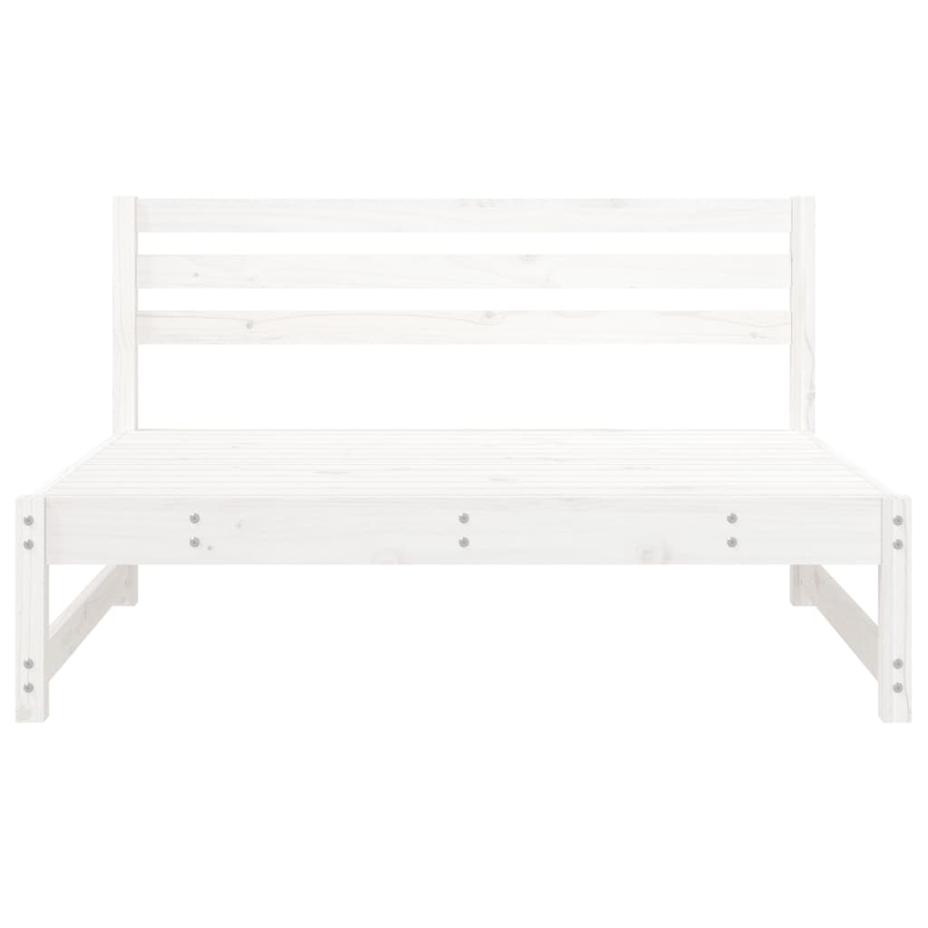 vidaXL Canapés centraux de jardin 2 pcs Blanc 120x80 cm Bois de pin massif