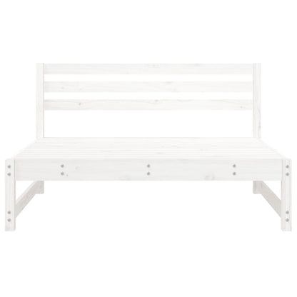 vidaXL Canapés centraux de jardin 2 pcs Blanc 120x80 cm Bois de pin massif