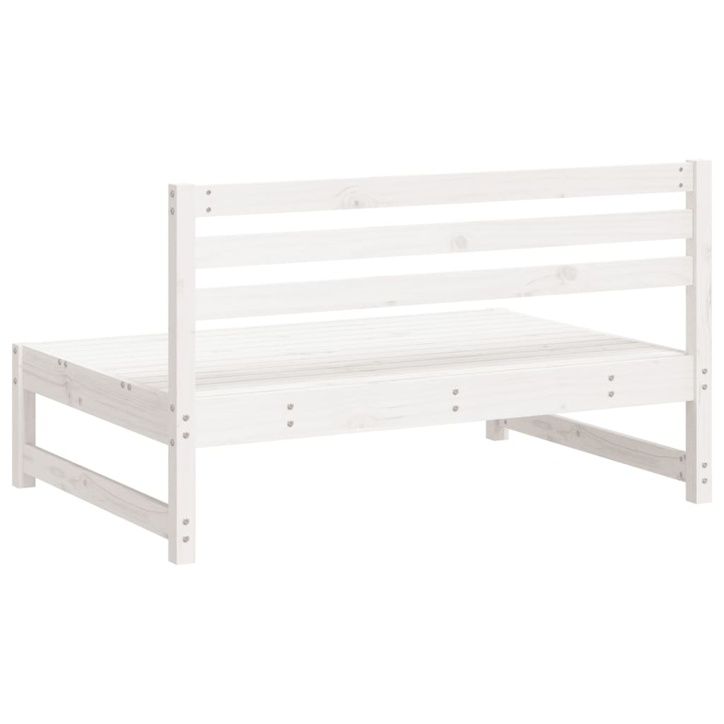 vidaXL Canapés centraux de jardin 2 pcs Blanc 120x80 cm Bois de pin massif