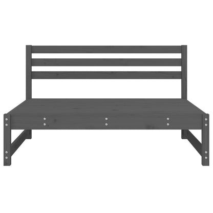 vidaXL Garten-Mittelsofas 2 Stk. Grau 120x80 cm Massivholz Kiefer