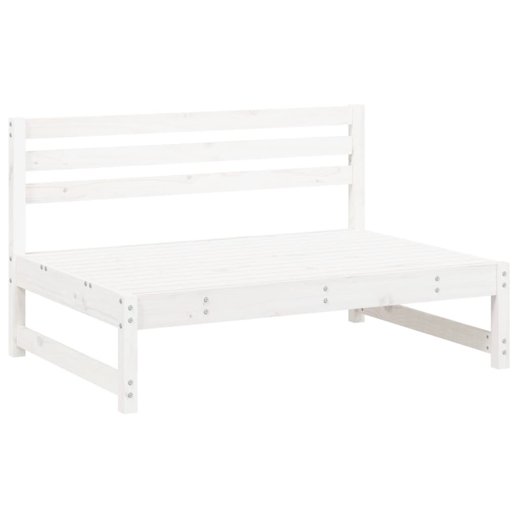 vidaXL Salon de jardin 2 pcs Bois de pin massif Blanc