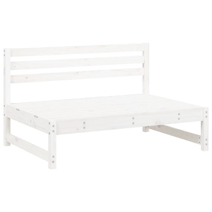 vidaXL Salon de jardin 2 pcs Bois de pin massif Blanc