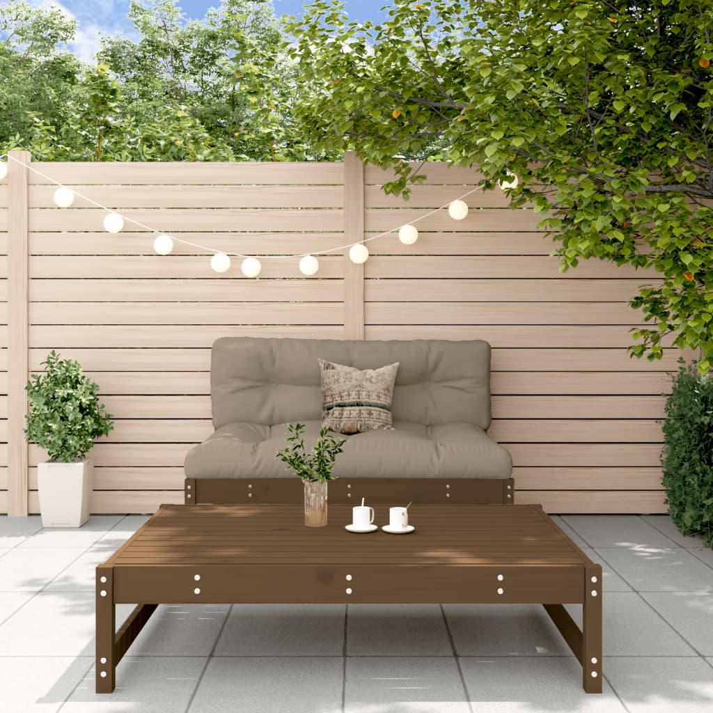 vidaXL Salon de jardin 2 pcs marron miel, bois de pin massif