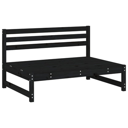 vidaXL Ensemble de jardin 2 pcs Noir Bois de pin massif
