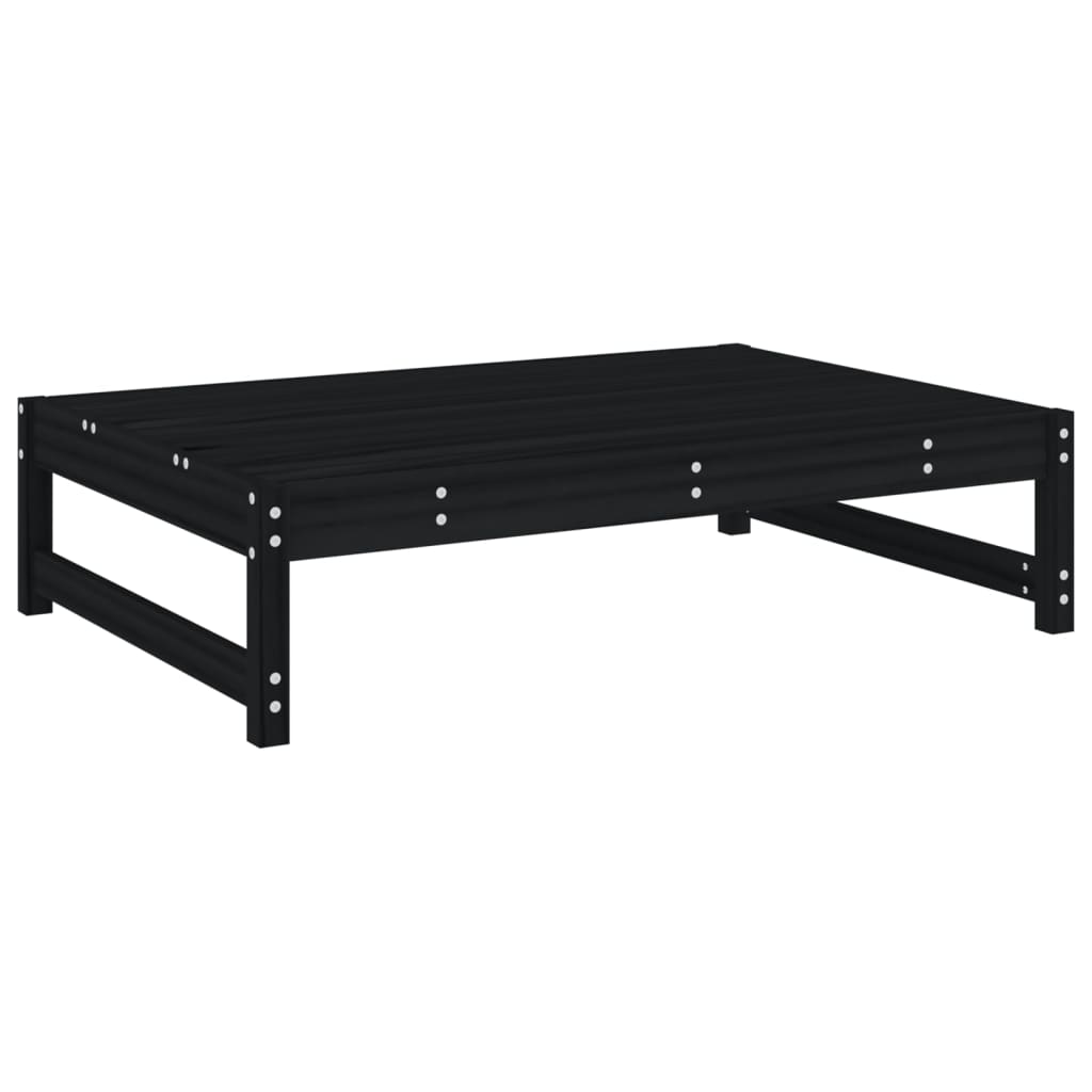 vidaXL Ensemble de jardin 2 pcs Noir Bois de pin massif