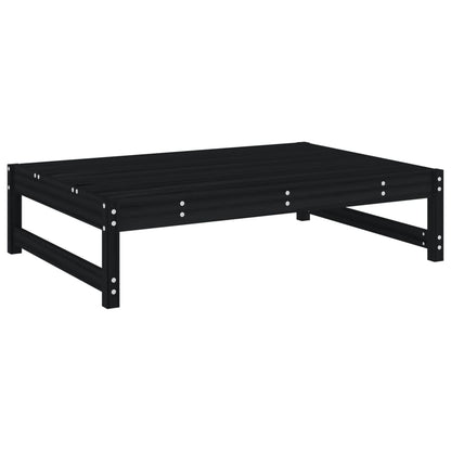 vidaXL Ensemble de jardin 2 pcs Noir Bois de pin massif