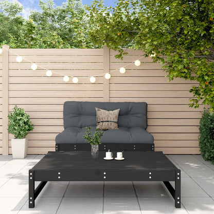 vidaXL Ensemble de jardin 2 pcs Noir Bois de pin massif