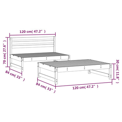 vidaXL Salon de jardin 2 pcs Bois de douglas massif