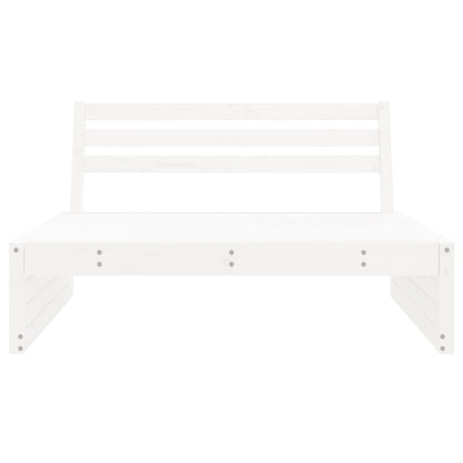 vidaXL Garten-Mittelsofa Weiß 120x80 cm Massivholz Kiefer