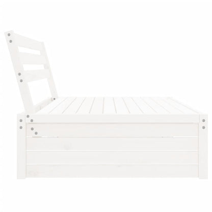 vidaXL Garten-Mittelsofa Weiß 120x80 cm Massivholz Kiefer