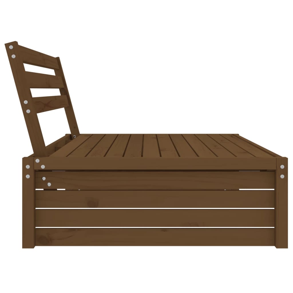 vidaXL Garten-Mittelsofa Honigbraun 120x80 cm Massivholz Kiefer