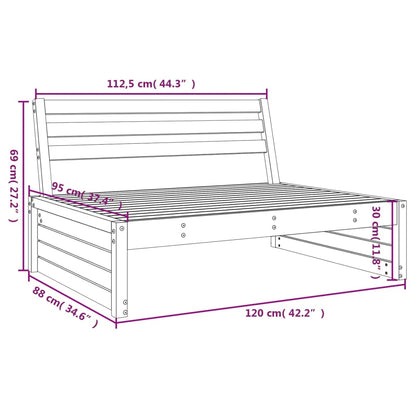vidaXL Canapé d'angle de jardin 120x80 cm Bois de douglas massif