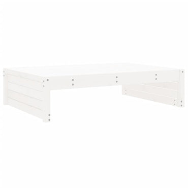 vidaXL Banc de jardin blanc 120x80 cm en bois de pin massif