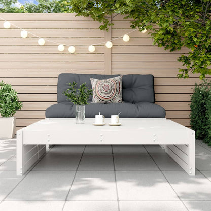 vidaXL Banc de jardin blanc 120x80 cm en bois de pin massif