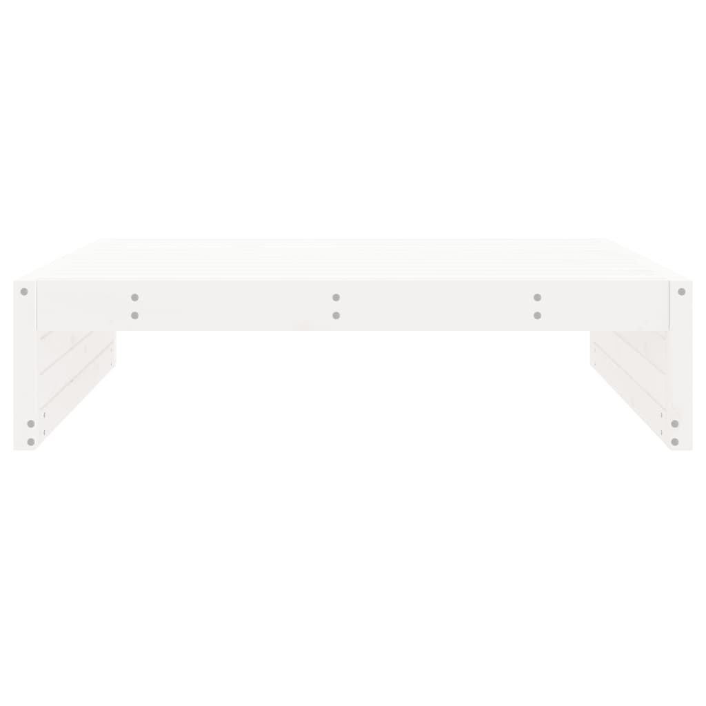 vidaXL Banc de jardin blanc 120x80 cm en bois de pin massif