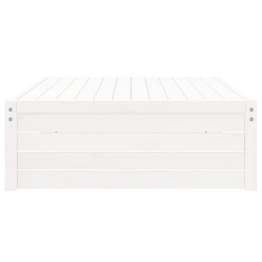 vidaXL Banc de jardin blanc 120x80 cm en bois de pin massif