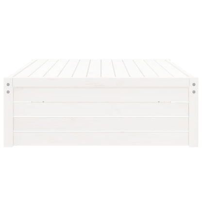vidaXL Banc de jardin blanc 120x80 cm en bois de pin massif