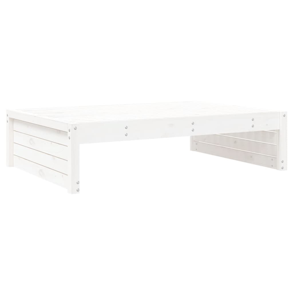 vidaXL Banc de jardin blanc 120x80 cm en bois de pin massif