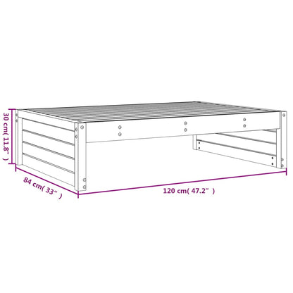 vidaXL Banc de jardin blanc 120x80 cm en bois de pin massif