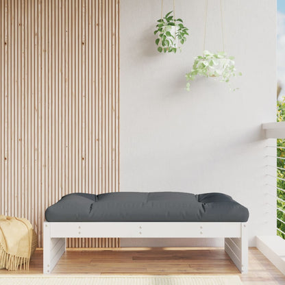 vidaXL Banc de jardin blanc 120x80 cm en bois de pin massif