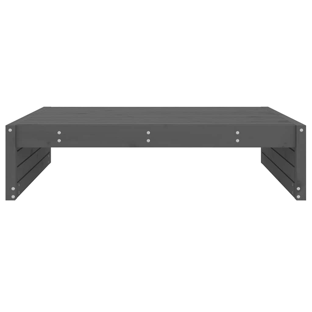 vidaXL Gartenhocker Grau 120x80 cm Massivholz Kiefer
