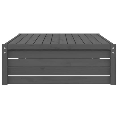 vidaXL Gartenhocker Grau 120x80 cm Massivholz Kiefer