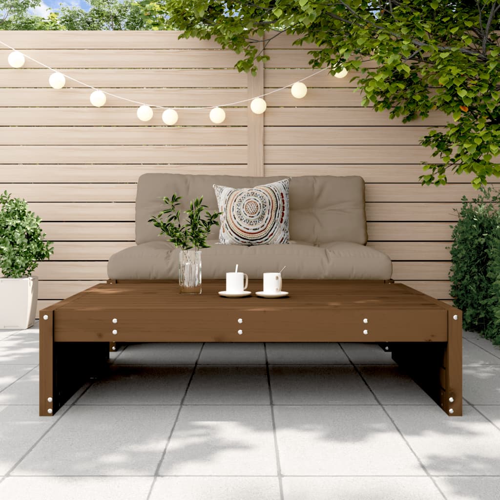 vidaXL Tabouret de jardin Marron miel 120x80 cm Bois de pin massif