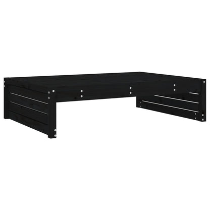 vidaXL Tabouret de jardin Noir 120x80 cm Bois de pin massif