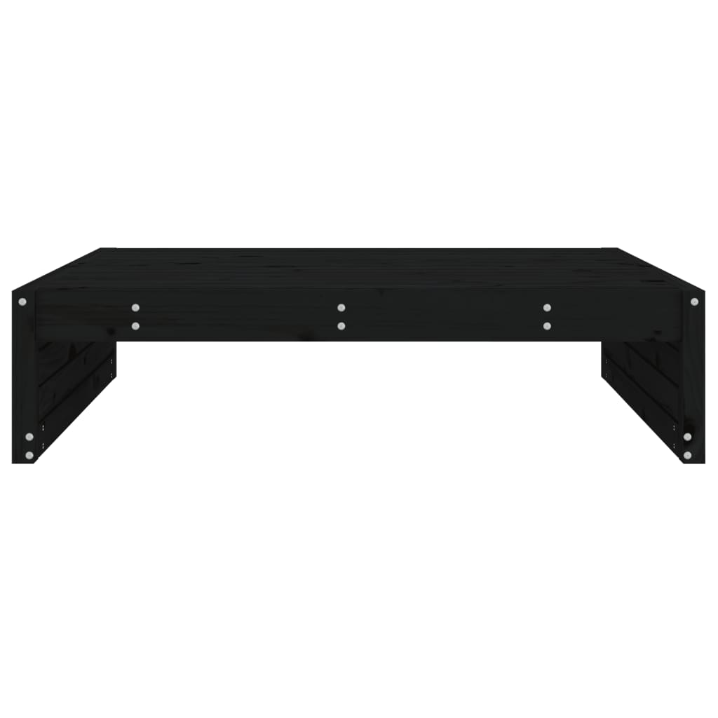 vidaXL Tabouret de jardin Noir 120x80 cm Bois de pin massif