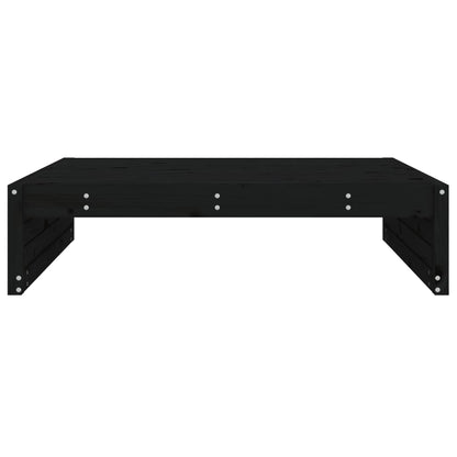 vidaXL Tabouret de jardin Noir 120x80 cm Bois de pin massif