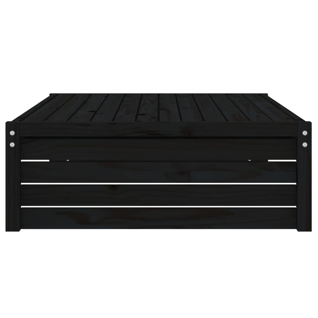vidaXL Tabouret de jardin Noir 120x80 cm Bois de pin massif